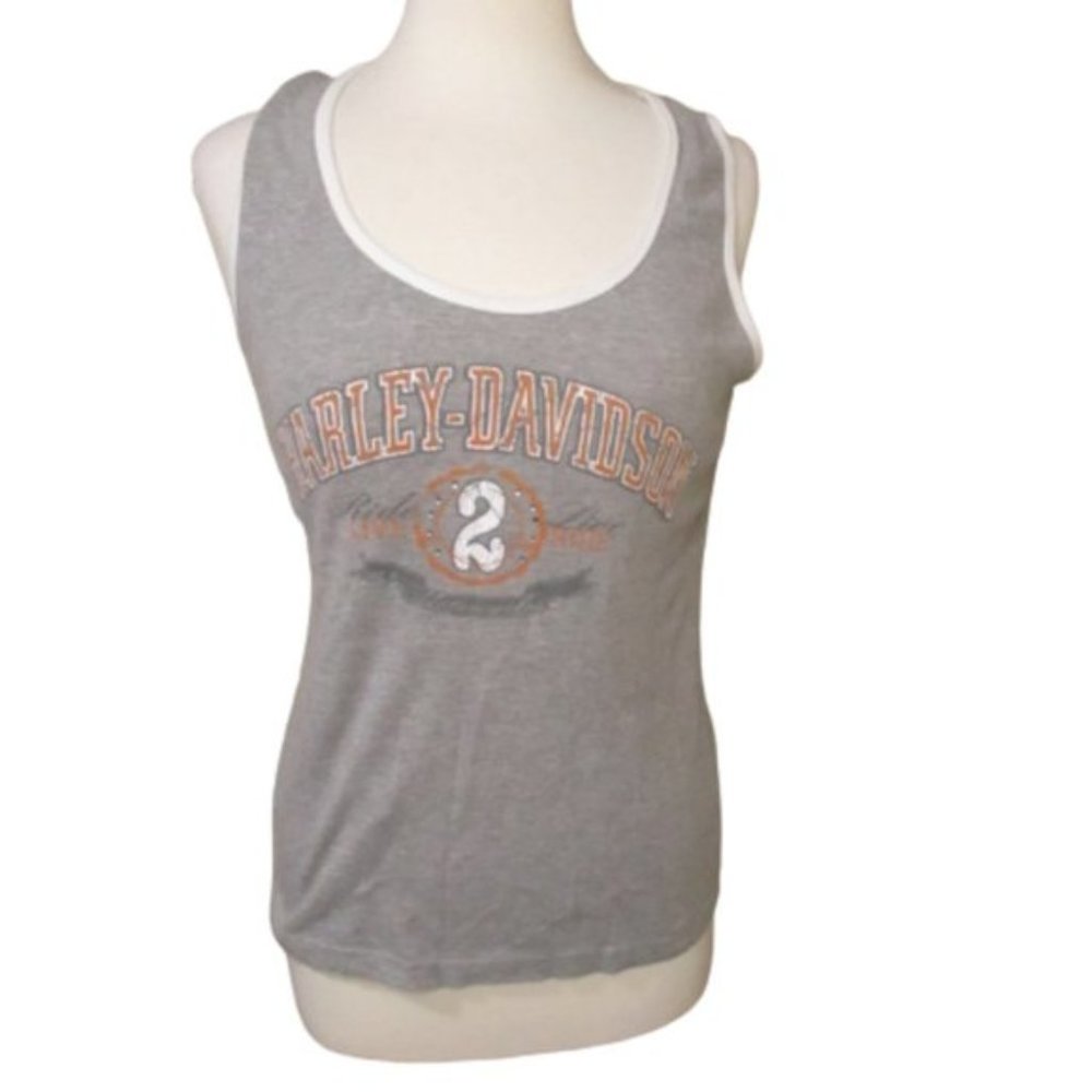 Y2k Harley Davidson West Palm Beach Florida FL HD Gray Tank Vintage Large